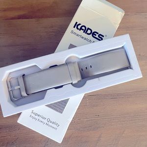 KADES for Fitbit Versa 2 Bands, Leather Band Replacement Strap